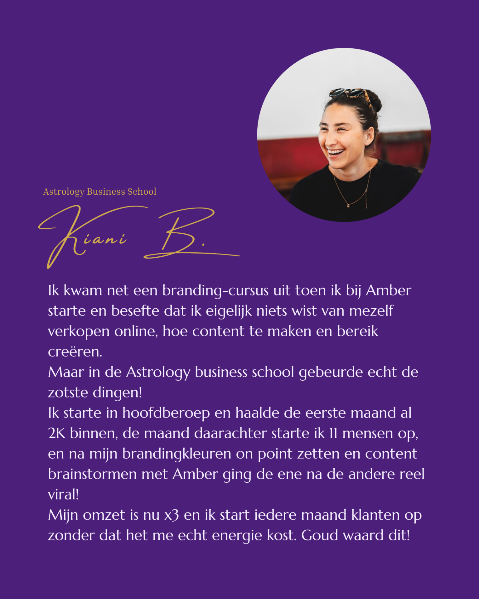 Ervaring van Kiani B.